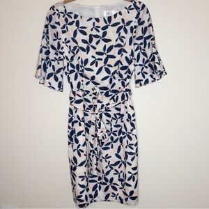 Eliza J Floral Shift Belle Sleeve Shift Dress